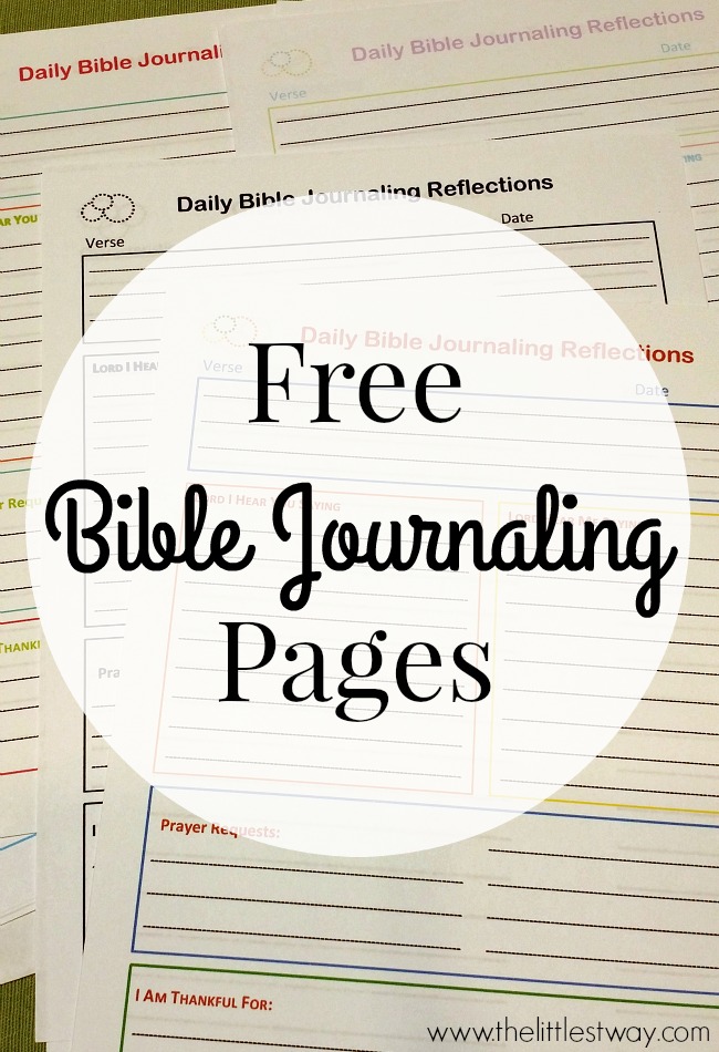Free Bible Journaling Printables • The Littlest Way