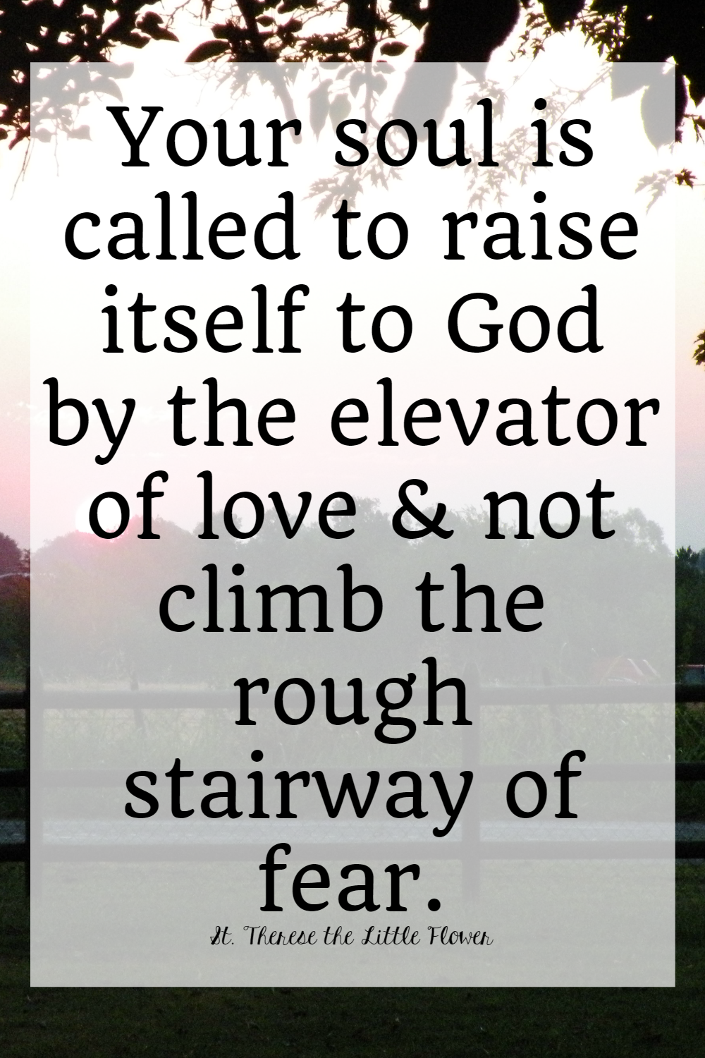 Saints Quotes: The Elevator of Love • The Littlest Way